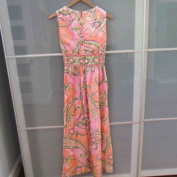 Vintage Handmade 1970's Halter Style Maxi - Picture 3 of 4